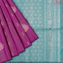 Magenta Purple Tissue Soft Silk Sareee