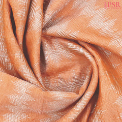 Cantaloupe Orange Banaras Tissue Silk Saree