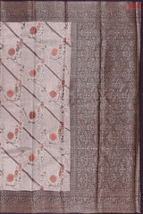 Dusty Mauve Chanderi Silk Cotton Saree