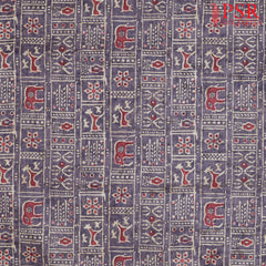 Purple Mauve Semi Tassar Print Running Material