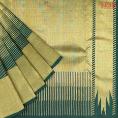 Golden Green Kanchipuram Silk Saree