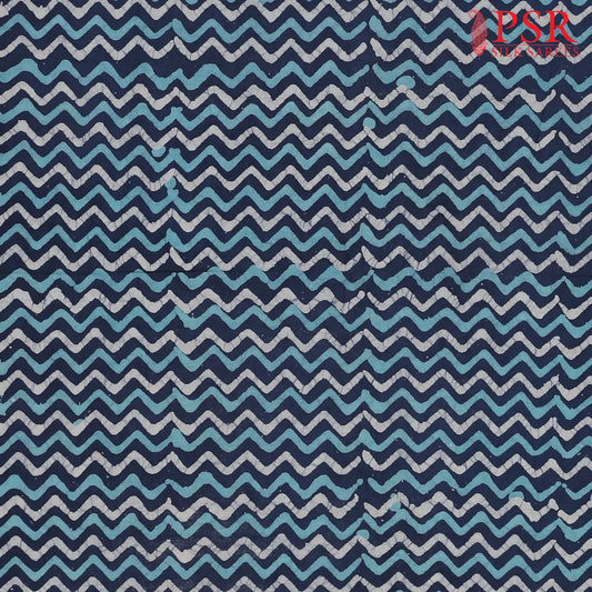 Dark Blue Batik Print Running Material