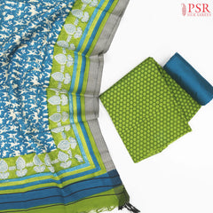 Green Semi Pashmina Dress Material