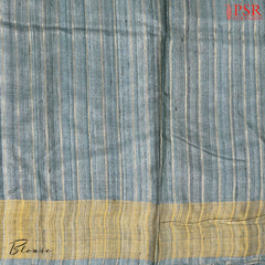 Steel Teal Ghicha Kadhi Tussar Silk Saree