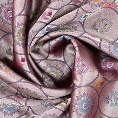 Magenta Purple Semi Banaras Saree