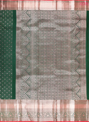 Dark Green Kanchipuram Silk Saree