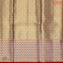 Copper Red Kanchipuram Tissue Silk Saree