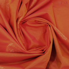 Dark Orange Silk Cotton Saree