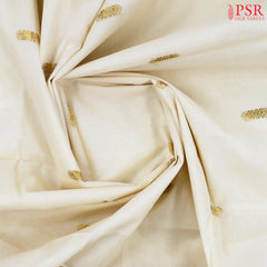 Cream White Kerala Cotton Saree