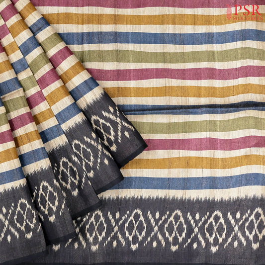 Royal Beige Kadhi Tussar Silk Saree