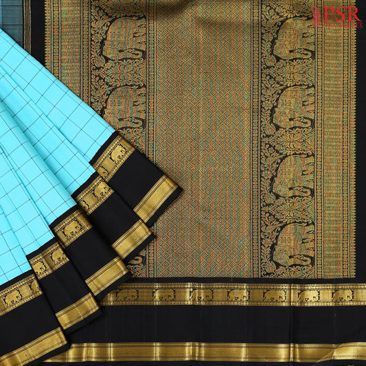 Light Blue Kanchipuram Silk Saree