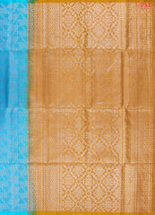 Aqua Blue Soft Silk Saree