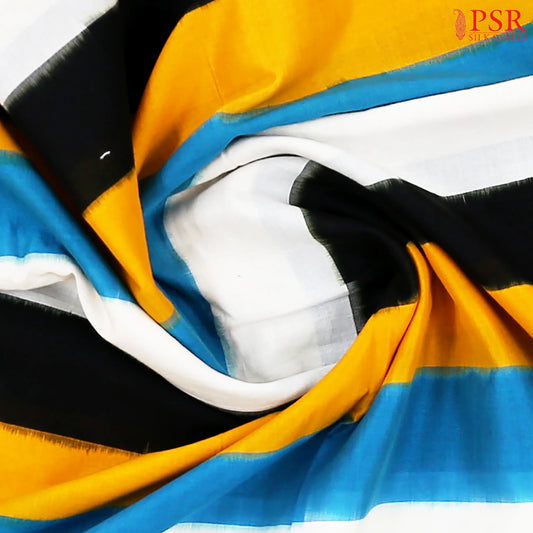Quadricolor Ikkat Cotton Saree