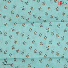 Green Printed Cotton Saree