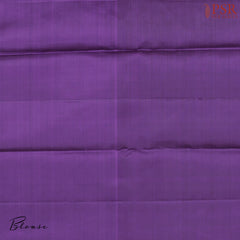 Spanish Violet & Dark Mustard Brown Kanchipuram Silk Saree