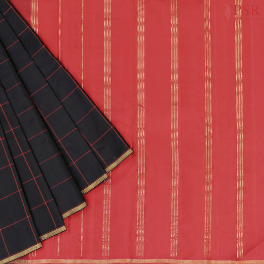 Black Kanchipuram Silk Saree