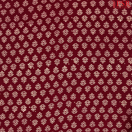 Wine Purple Cotton Print Running Material