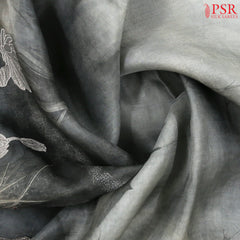 Nevada Grey Organza Embroidery Saree