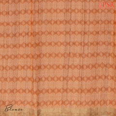 Orange & Peach Kadhi Tussar Silk Saree