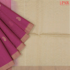 Mulberry Pink Silk Cotton Saree