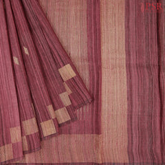 Burgundy Ghicha Kadhi Tussar Silk Saree