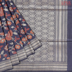 Midnight Blue Banaras Silk Saree