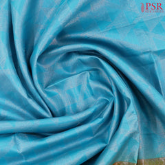 Aqua Blue Soft Silk Saree