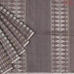 Mauve Grey Soft Silk Saree