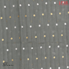 Nevada Grey Organza Embroidery Saree