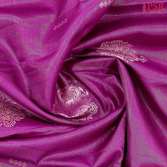 Magenta Purple Tissue Soft Silk Sareee