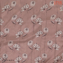 Dark Peach Semi Tussar Saree