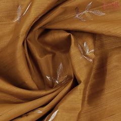 Dark Mustard Kosa Embroidery Saree