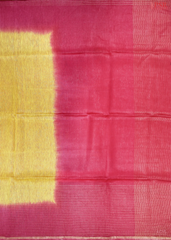 Yellow Semi Tussar Saree