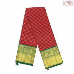 Crimson Red Kanchipuram Silk Saree