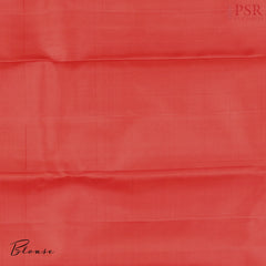 Midnight Blue & Imperial Red Kanchipuram Silk Saree