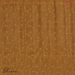 Dark Mustard Kosa Embroidery Saree