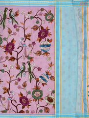 Light Pink Printed Cotton Saree\