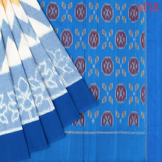Tricolor Ikkat Cotton Saree