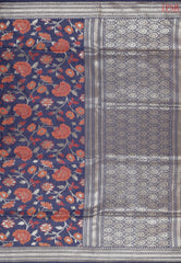 Midnight Blue Banaras Silk Saree