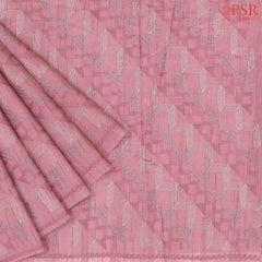 Thistle Pink Semi Tussar Embroidery Saree
