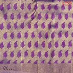 Dark Purple Kanchipuram Tissue Silk Saree