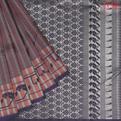 Aubergine Purple Soft Silk Saree