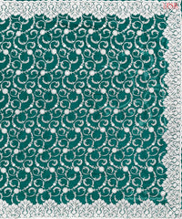 Emerald Green Georgette Laser Embroidery Saree