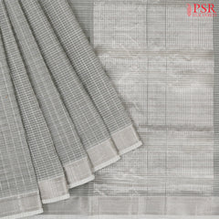 Gainsboro Grey Mangalagiri Cotton Saree