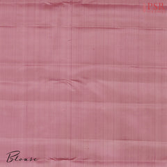 Flamingo Pink Kanchipuram Jacquard Silk Saree