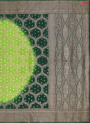 Light Green Crushed Bandhini Saree