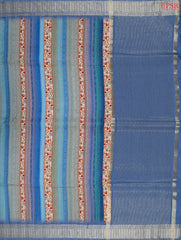 Blue & Grey Semi Dupion Saree