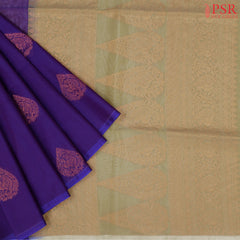 Dark Violet Silk Cotton Saree