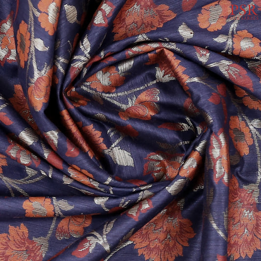 Midnight Blue Banaras Silk Saree