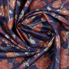 Midnight Blue Banaras Silk Saree